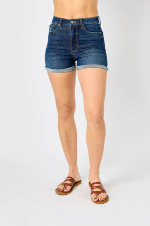 Judy Blue High Waist Tummy Control Cool Denim Shorts - Ascension Golf Carts, LLC