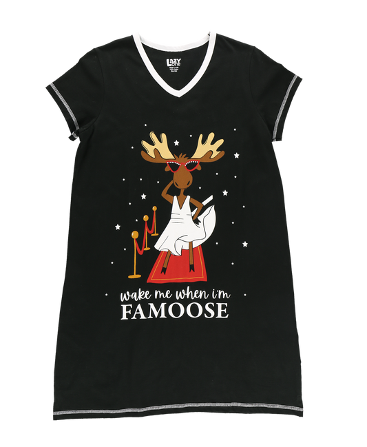 Famoose Women's V-Neck Nightshirt