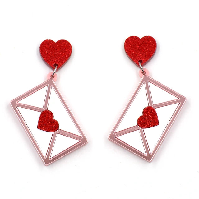 Valentine Letter Earrings