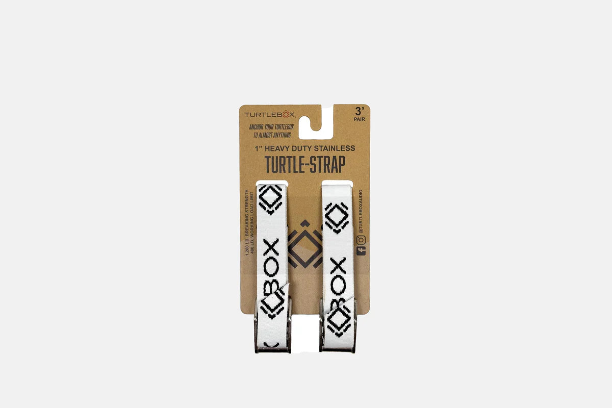 TURTLEBOX - White Tie-Down Straps