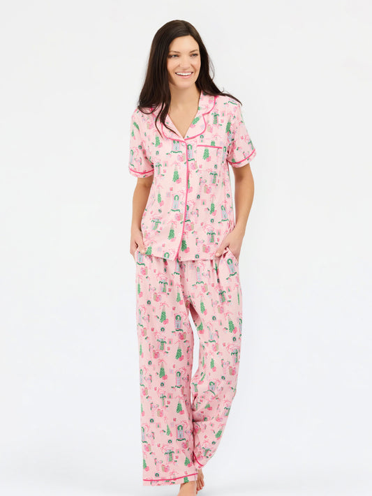 MS - Charlotte Women's PJ Set (SSP) - Christmas Cottage