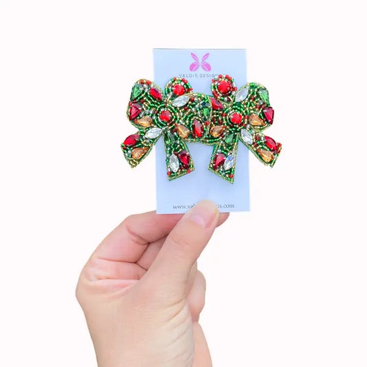Christmas Bow Earrings