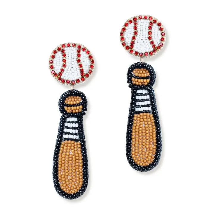 Hey Batter, Batter Baseball Earrings