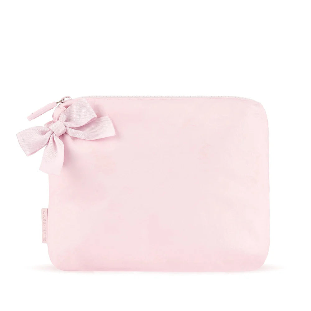 Case-Mate : Ballet Pink Bow Waterproof Zip Pouch