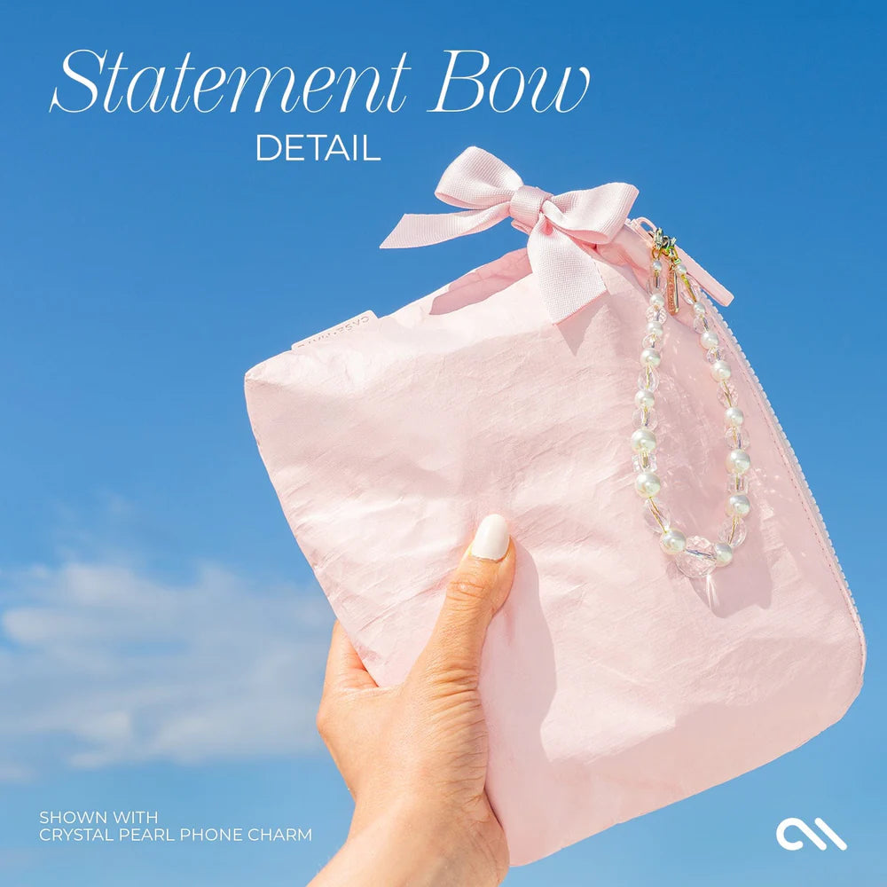 Case-Mate : Ballet Pink Bow Waterproof Zip Pouch
