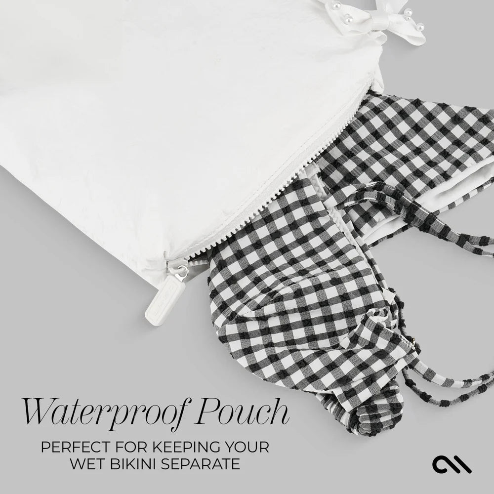 Case-Mate : Ivory Pearl Bow Waterproof Zip Pouch