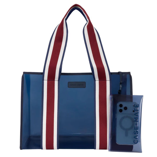 Case-Mate : Navy Rugby Stripe Jelly Tote