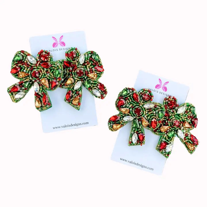 Christmas Bow Earrings