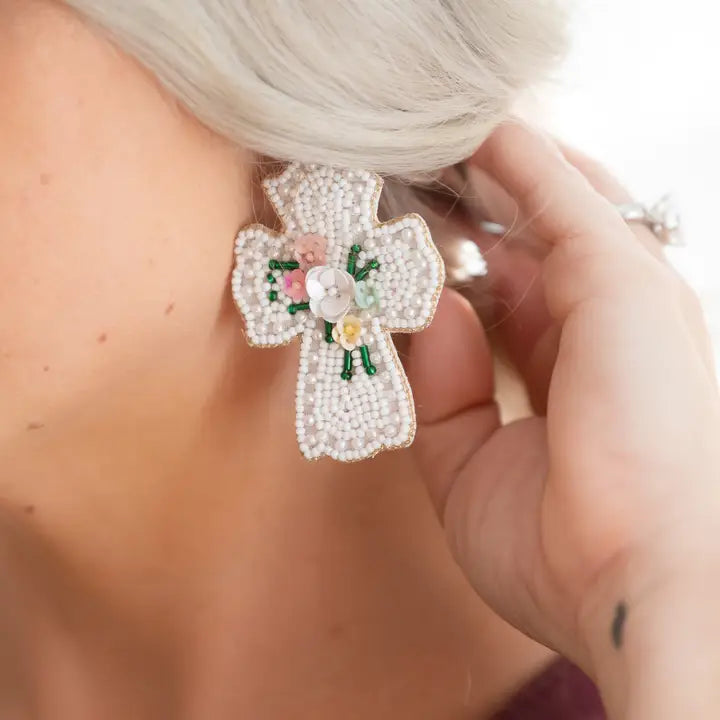 We Are Healed Cross Earrings