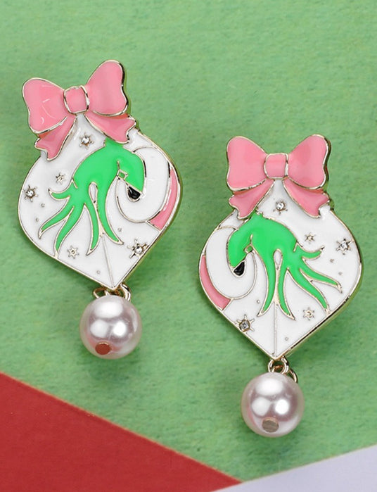 Pink Feelin Grinchy Earrings