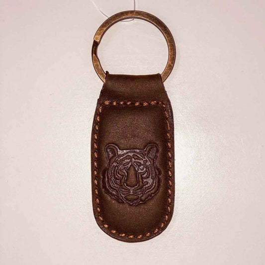 Tiger Leather Embossed Keychain - Ascension Golf Carts, LLC