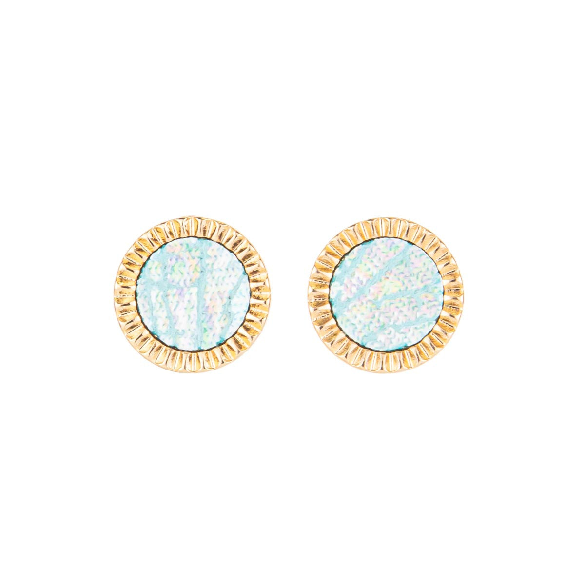 Beauvais Stud Earrings in Gold/Blue