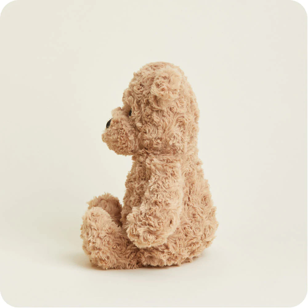 Simply Warm Brown Curly Bear Warmies in a Microwave
