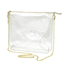 Simple Tote - Clear PVC with Gold Hardware