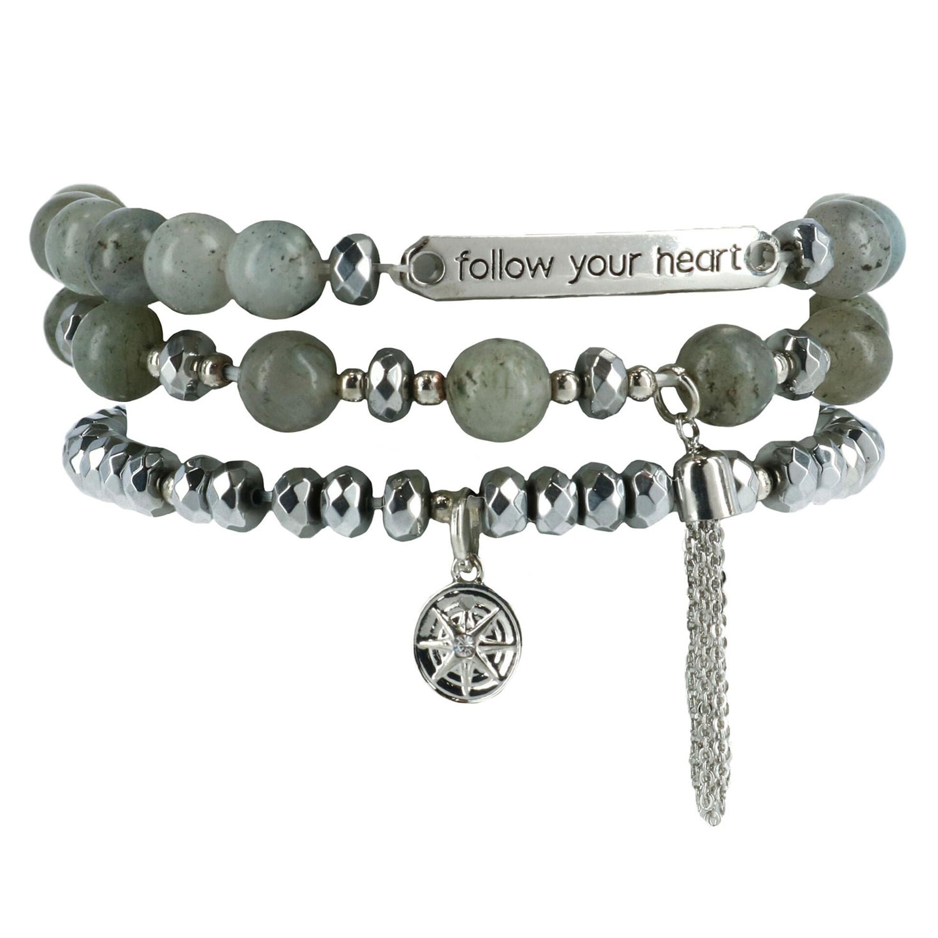 Soul Stacks Follow Your Heart Beaded Stretch Bracelets - Ascension Golf Carts, LLC