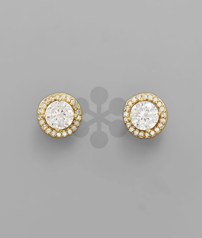 Round CZ Stud Earring - Ascension Golf Carts, LLC