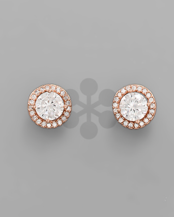 Round CZ Stud Earring - Ascension Golf Carts, LLC