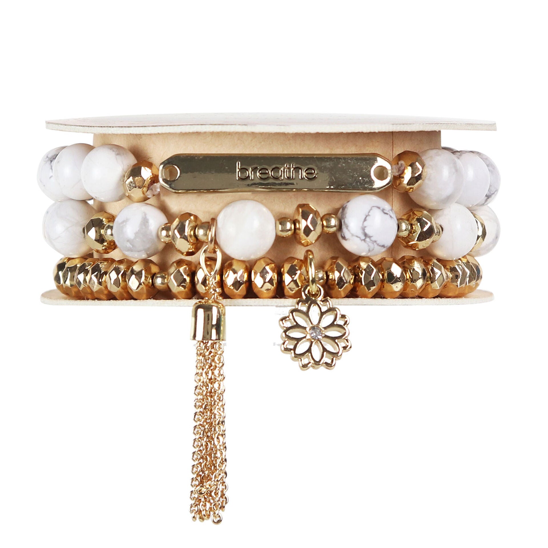 Soul Stacks Breathe White Howlite Bracelets - Ascension Golf Carts, LLC