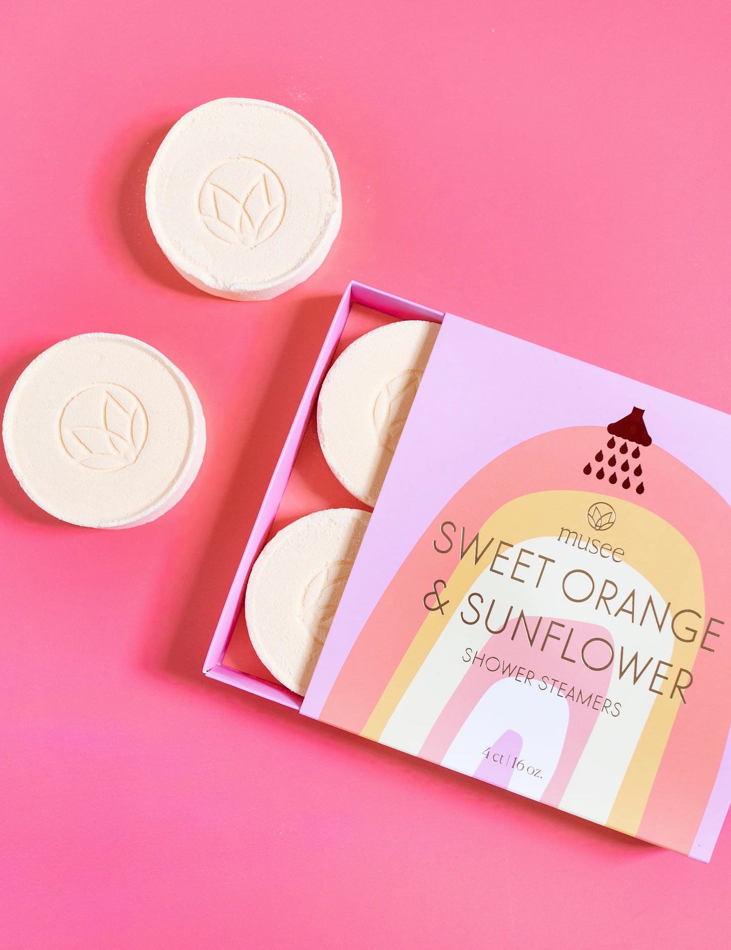 Sweet Orange & Sunflower Shower Steamers & Bath Bomb